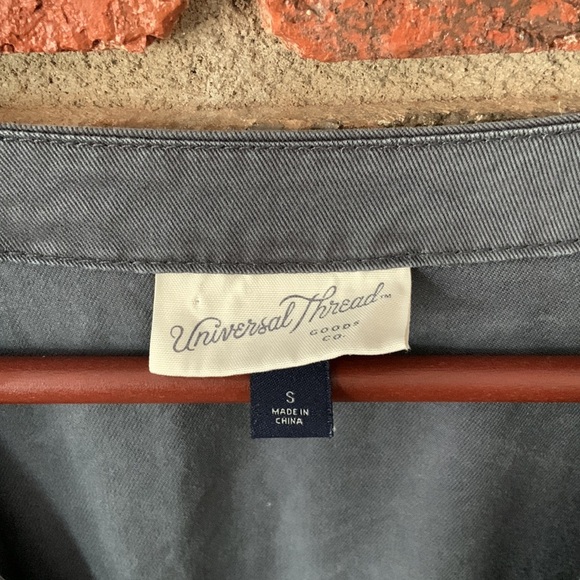 Universal Thread Gray Canvas Zipper Mini Dress - Picture 2 of 6